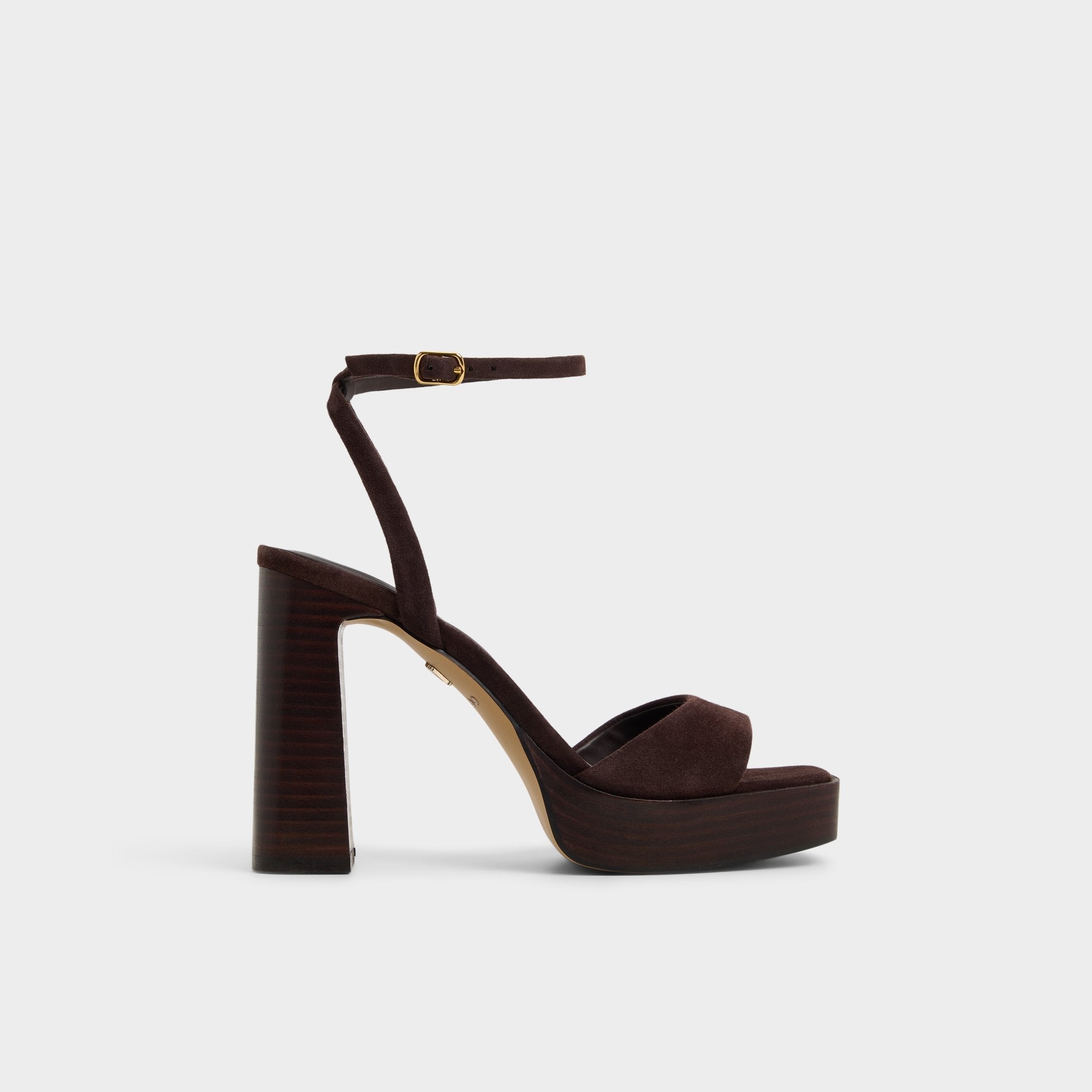 Lothon Dark Brown Women's Platform sandals - Strappy heeled sandal, Platform | Aldo for sale