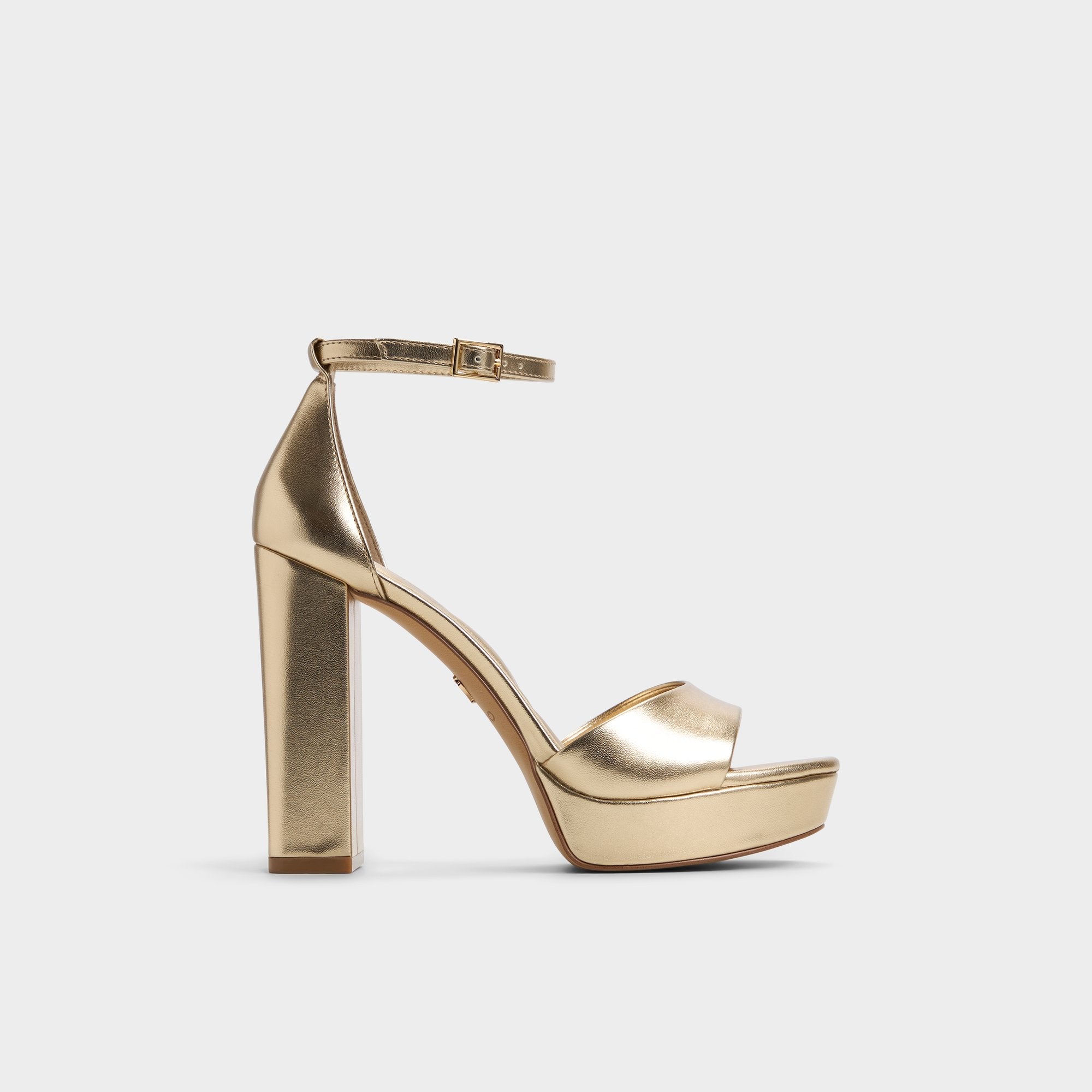 Enaegyn 2.0 in Gold - Strappy heeled sandal, Platform | Aldo online