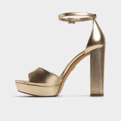 Enaegyn 2.0 in Gold - Strappy heeled sandal, Platform | Aldo online