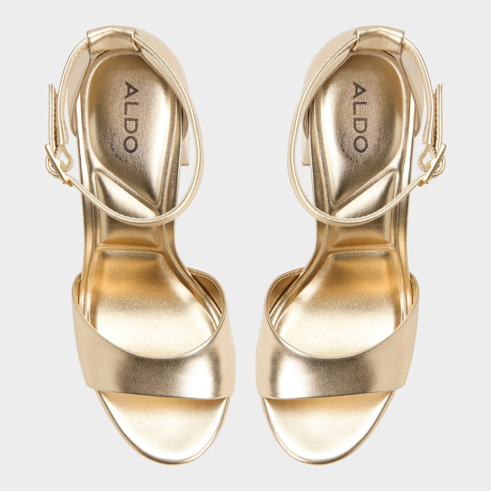 Enaegyn 2.0 in Gold - Strappy heeled sandal, Platform | Aldo online