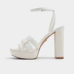 Valaberel Open White Women's Platform sandals - Strappy heeled sandal, Platform | Aldo discount
