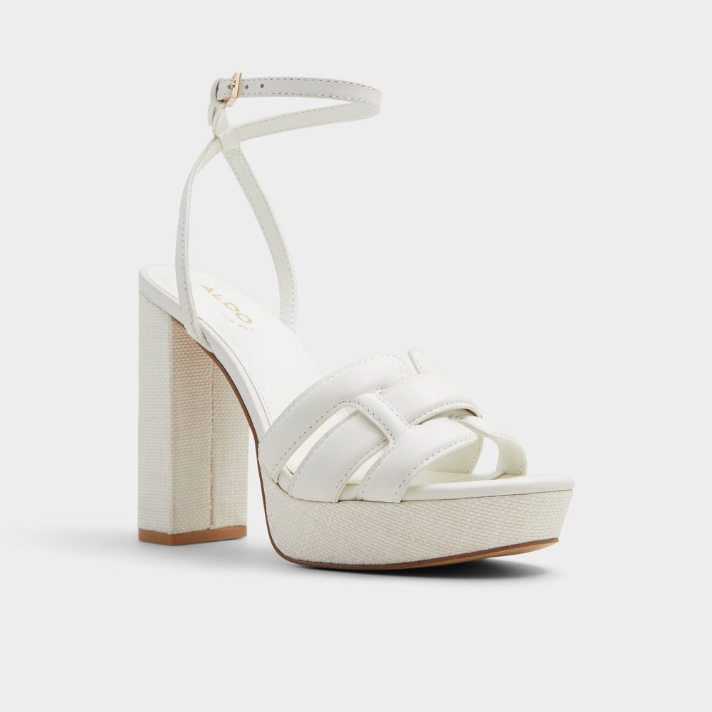 Valaberel Open White Women's Platform sandals - Strappy heeled sandal, Platform | Aldo discount