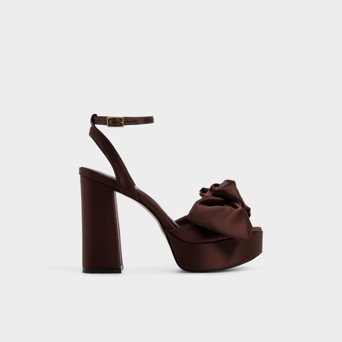 Luscious in Dark Brown - Strappy heeled sandal, Platform | Aldo sale