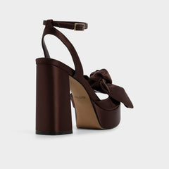 Luscious in Dark Brown - Strappy heeled sandal, Platform | Aldo sale