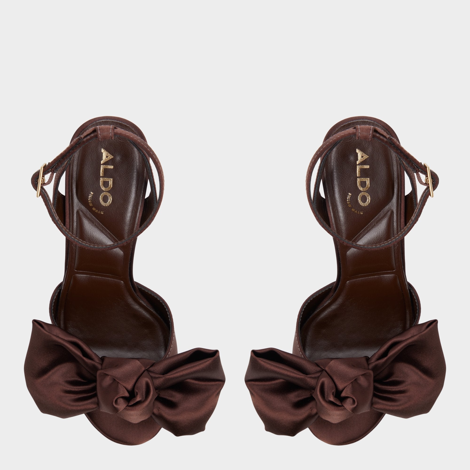 Luscious in Dark Brown - Strappy heeled sandal, Platform | Aldo sale