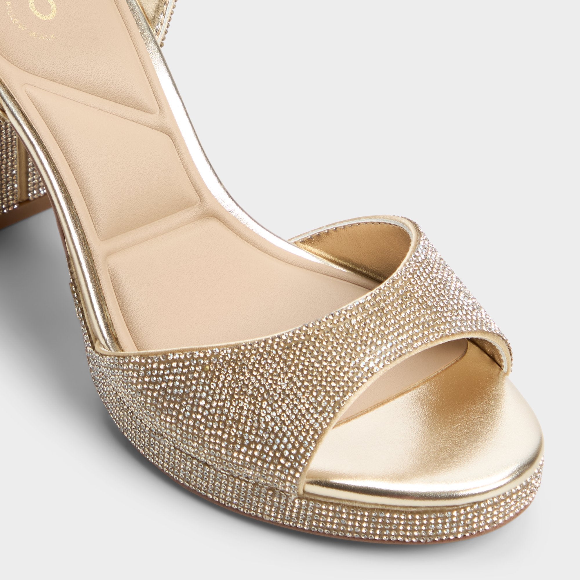 Alluring Champagne Women's Strappy sandals - Strappy heeled sandal, Platform | Aldo on sale