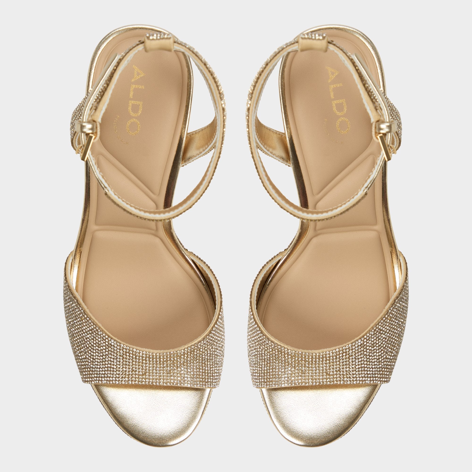 Alluring Champagne Women's Strappy sandals - Strappy heeled sandal, Platform | Aldo on sale