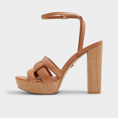 Valaberel Medium Brown Women's Platform sandals - Strappy heeled sandal, Platform | Aldo for sale