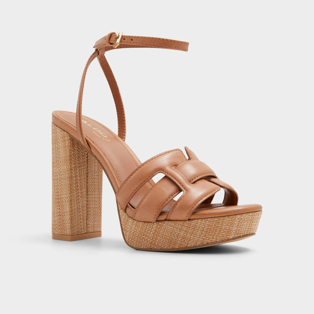 Valaberel Medium Brown Women's Platform sandals - Strappy heeled sandal, Platform | Aldo for sale
