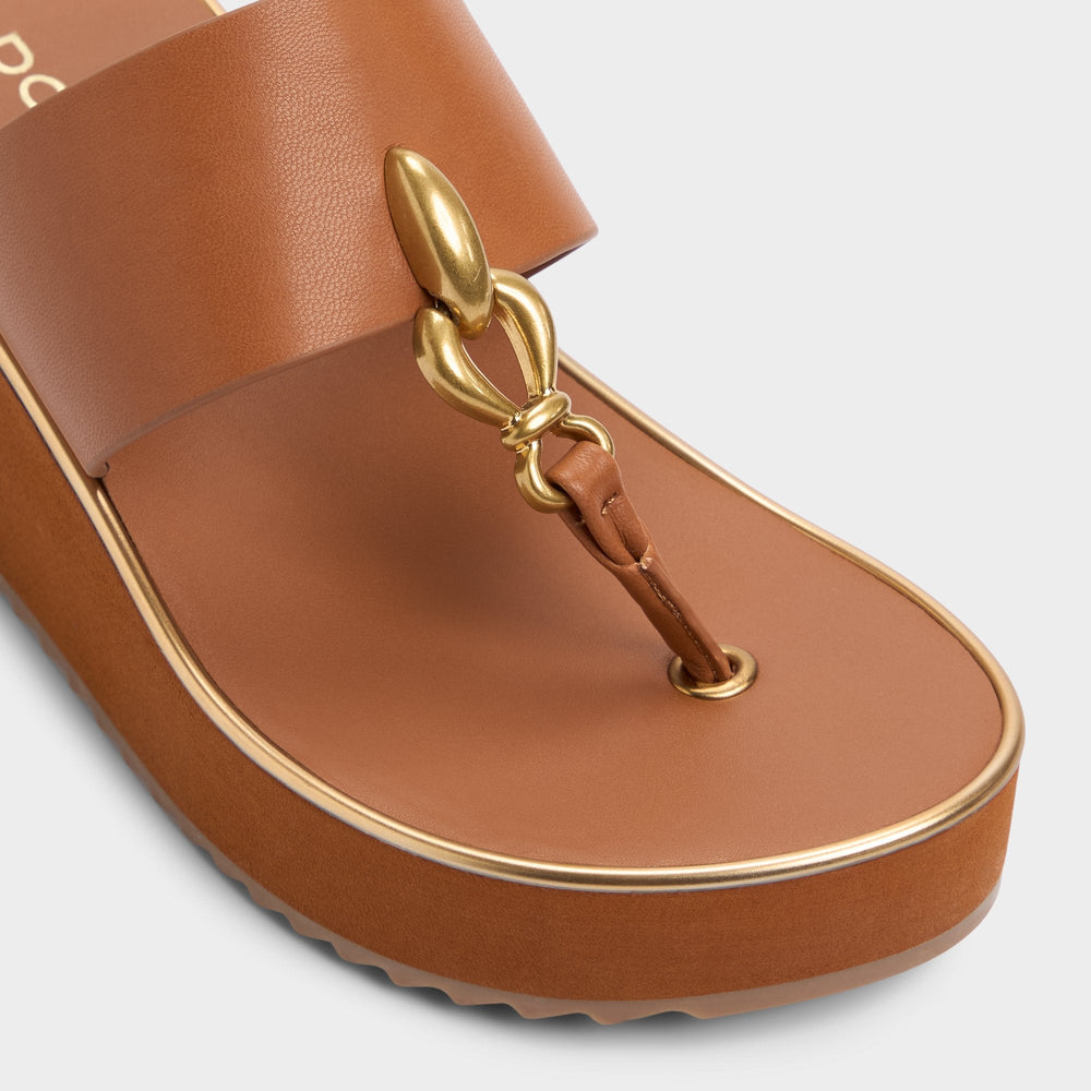 Penelopy Medium Brown Women's Platform sandals - Wedge sandal, Wedge heel | Aldo discount