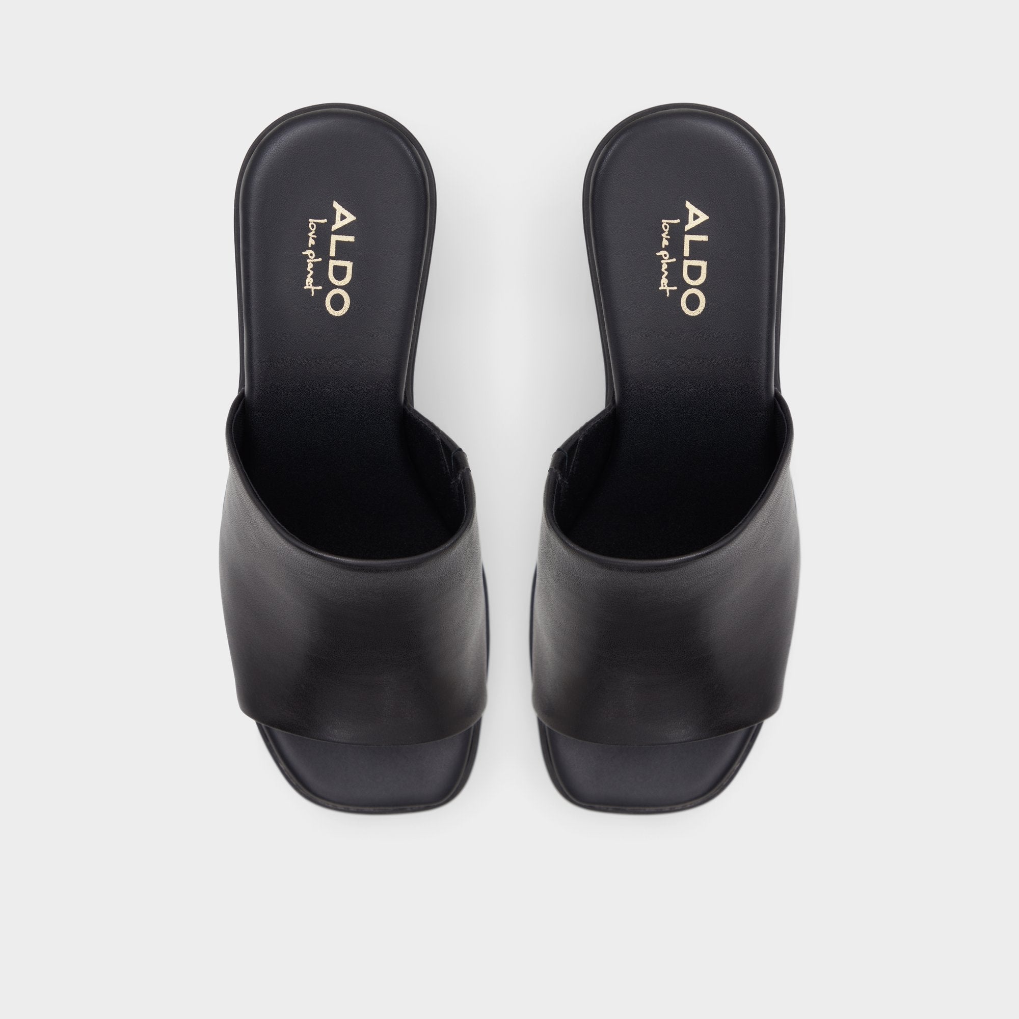 Maysee Other Black Leather Smooth Women's Mule slides - Heeled mule, Platform | Aldo sale