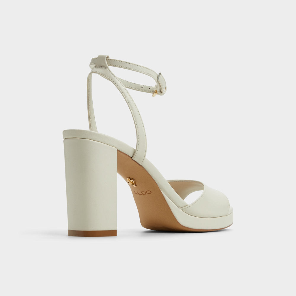 Gracious White/Bone Women's Block heels - Strappy heeled sandal, Block heel | Aldo for sale