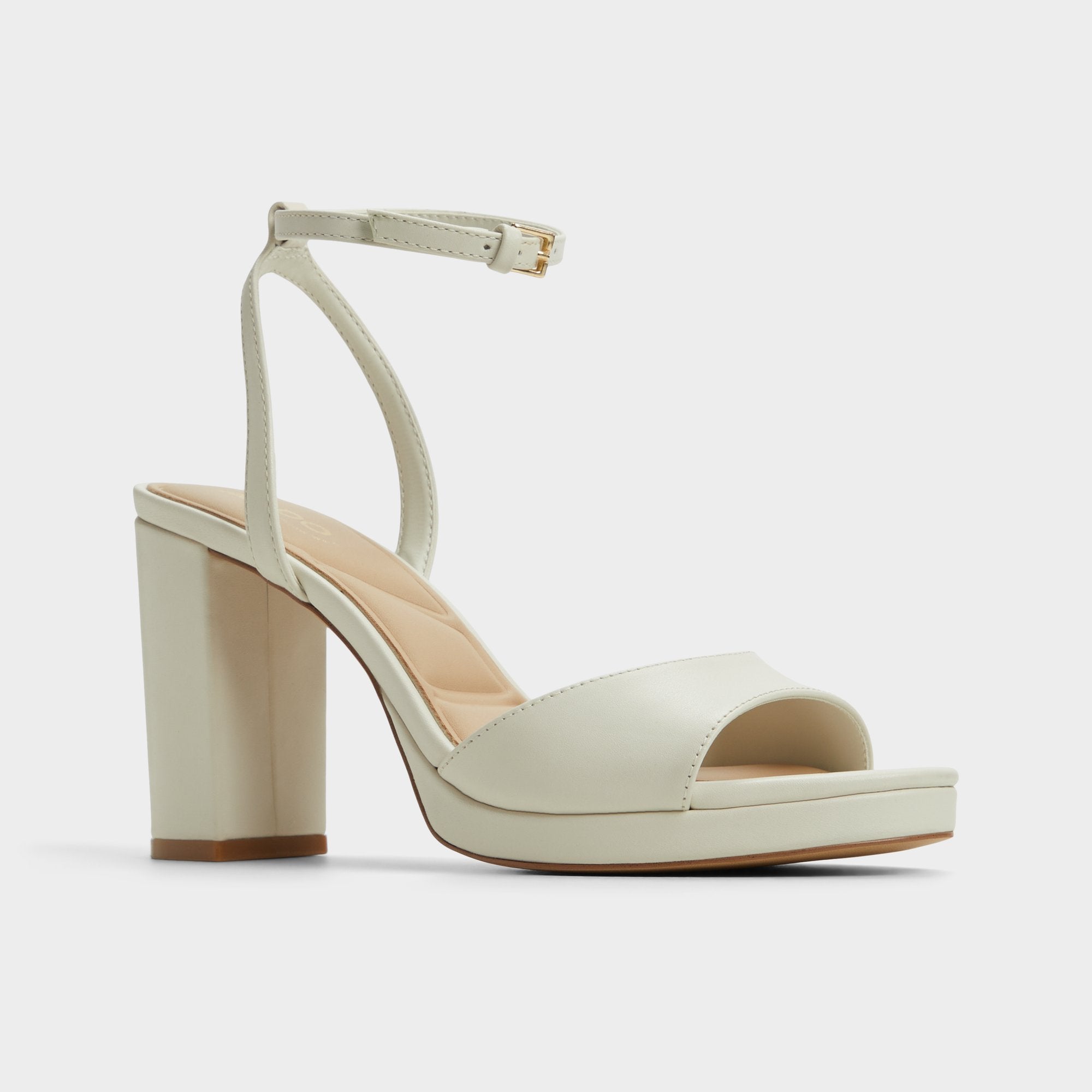 Gracious White/Bone Women's Block heels - Strappy heeled sandal, Block heel | Aldo for sale