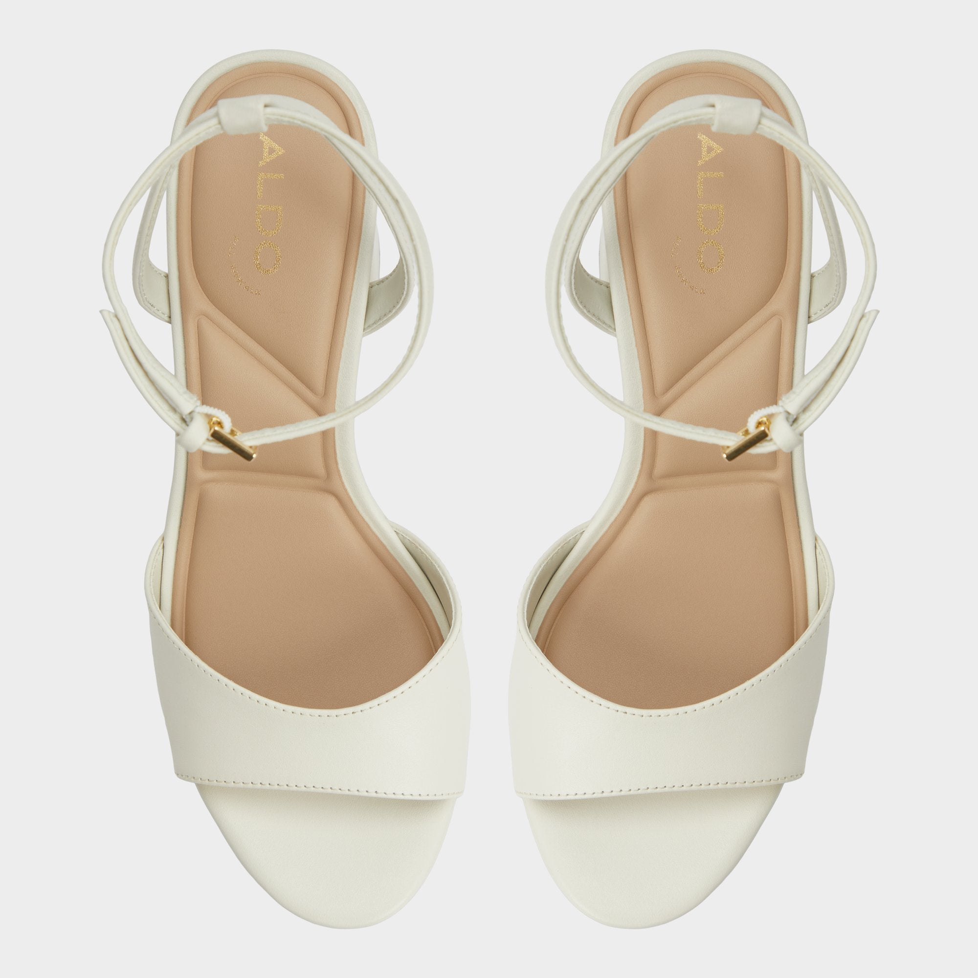Gracious White/Bone Women's Block heels - Strappy heeled sandal, Block heel | Aldo for sale