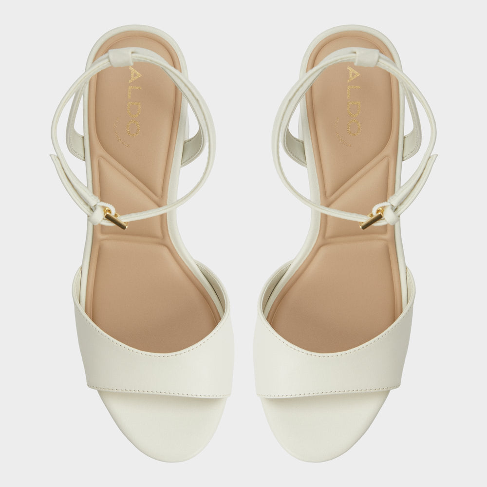 Gracious White/Bone Women's Block heels - Strappy heeled sandal, Block heel | Aldo for sale