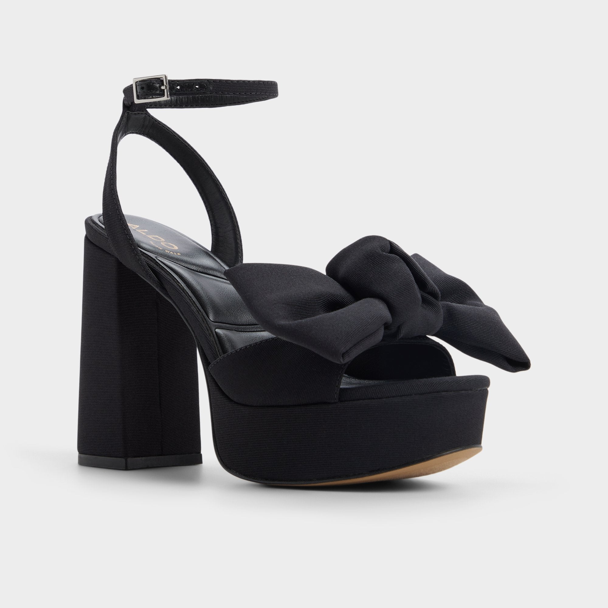 Luscious in Black 14154112 - Strappy heeled sandal, Platform | Aldo sale