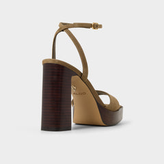 Lothon in Other Green - Strappy heeled sandal, Platform | Aldo on sale