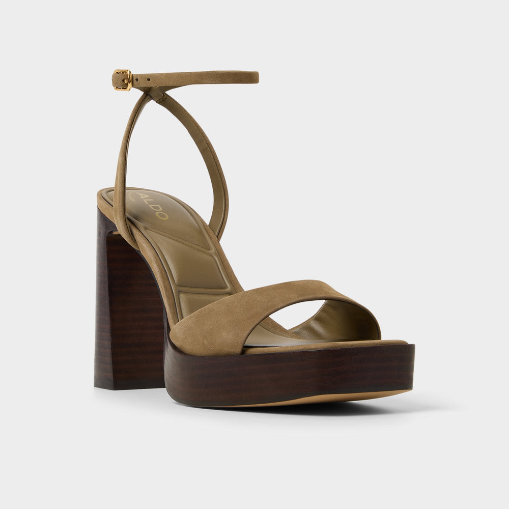 Lothon in Other Green - Strappy heeled sandal, Platform | Aldo on sale