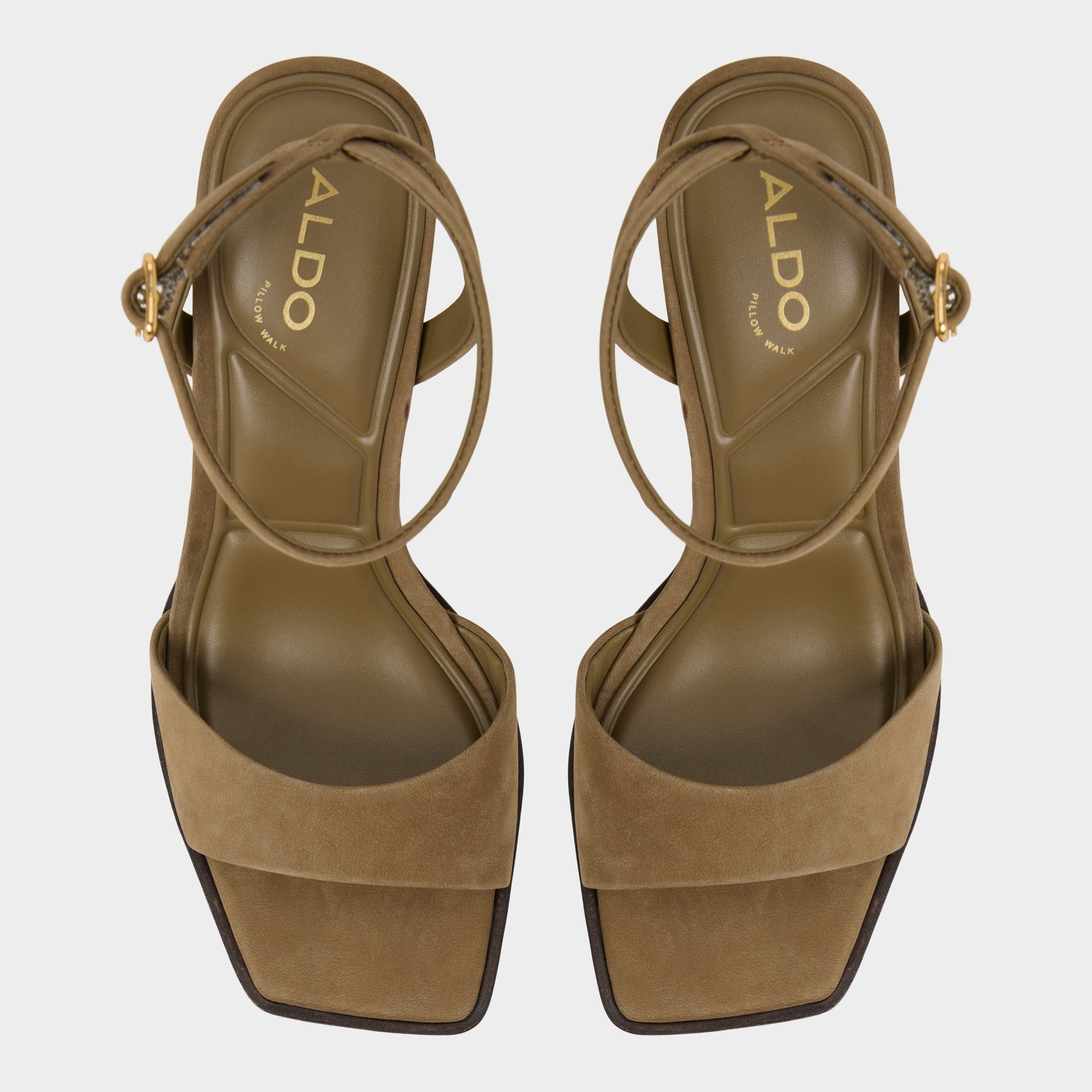 Lothon in Other Green - Strappy heeled sandal, Platform | Aldo on sale