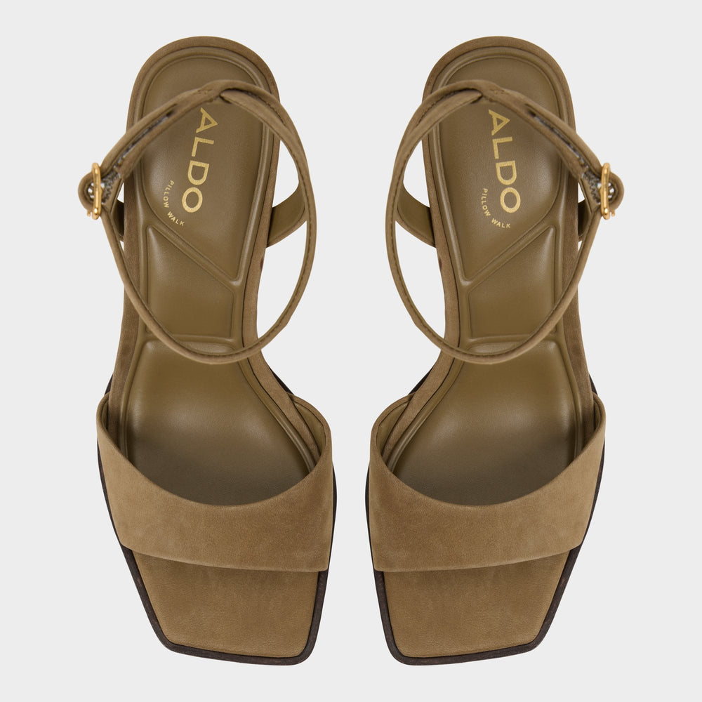 Lothon in Other Green - Strappy heeled sandal, Platform | Aldo on sale