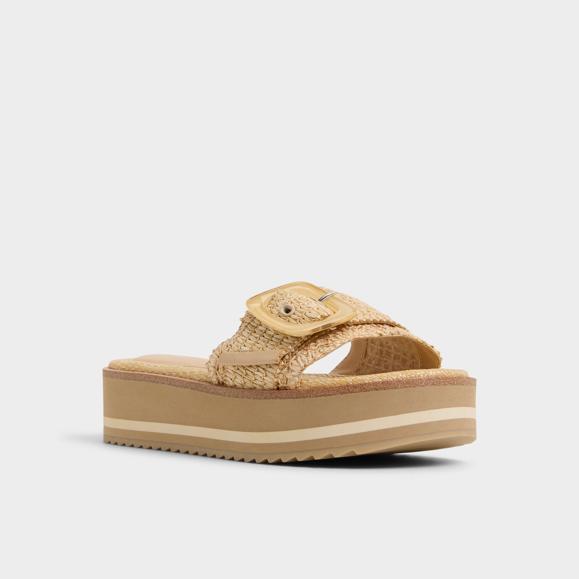 Wavynelly Light Beige Women's Flats - Slide sandal, Platform | Aldo for sale