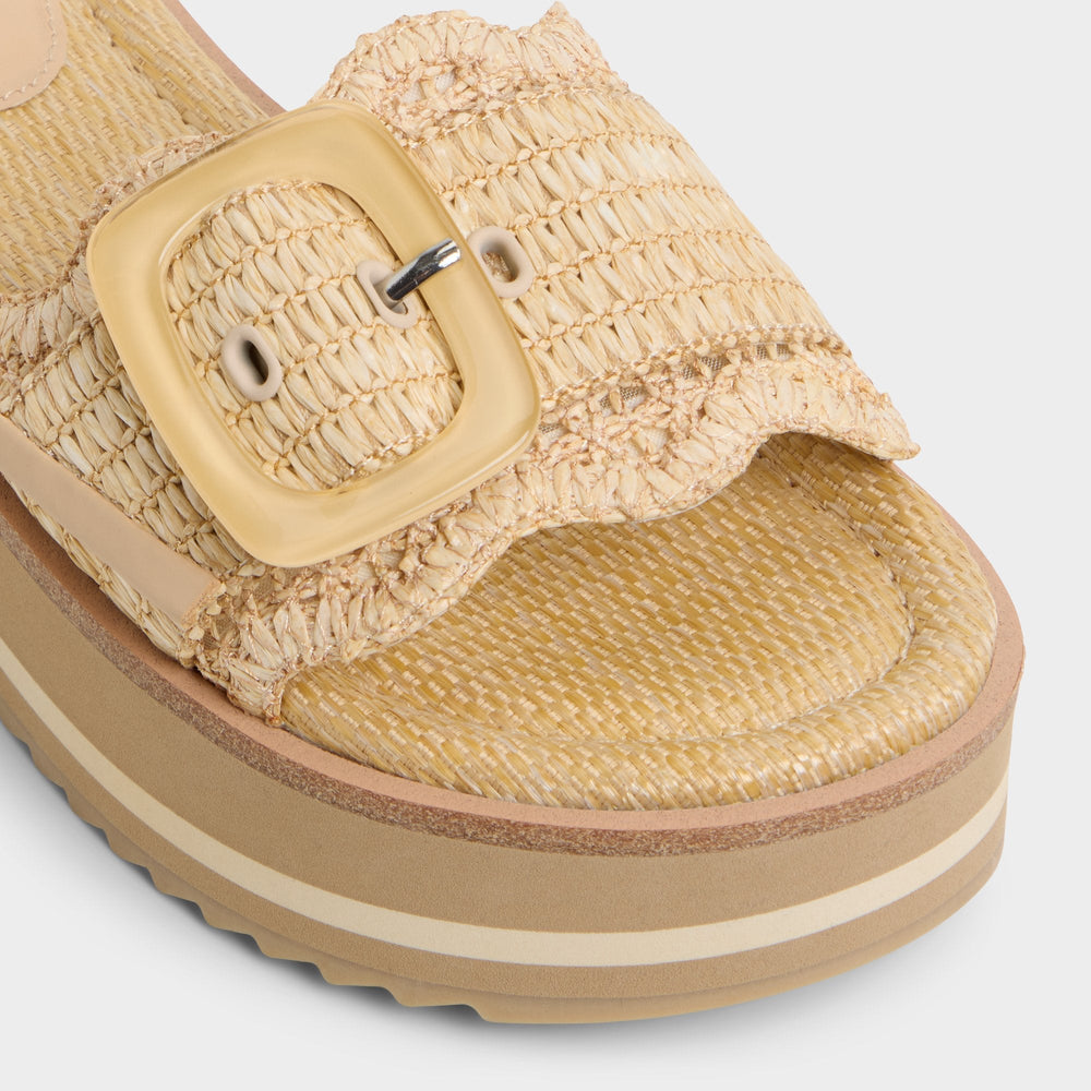 Wavynelly Light Beige Women's Flats - Slide sandal, Platform | Aldo for sale
