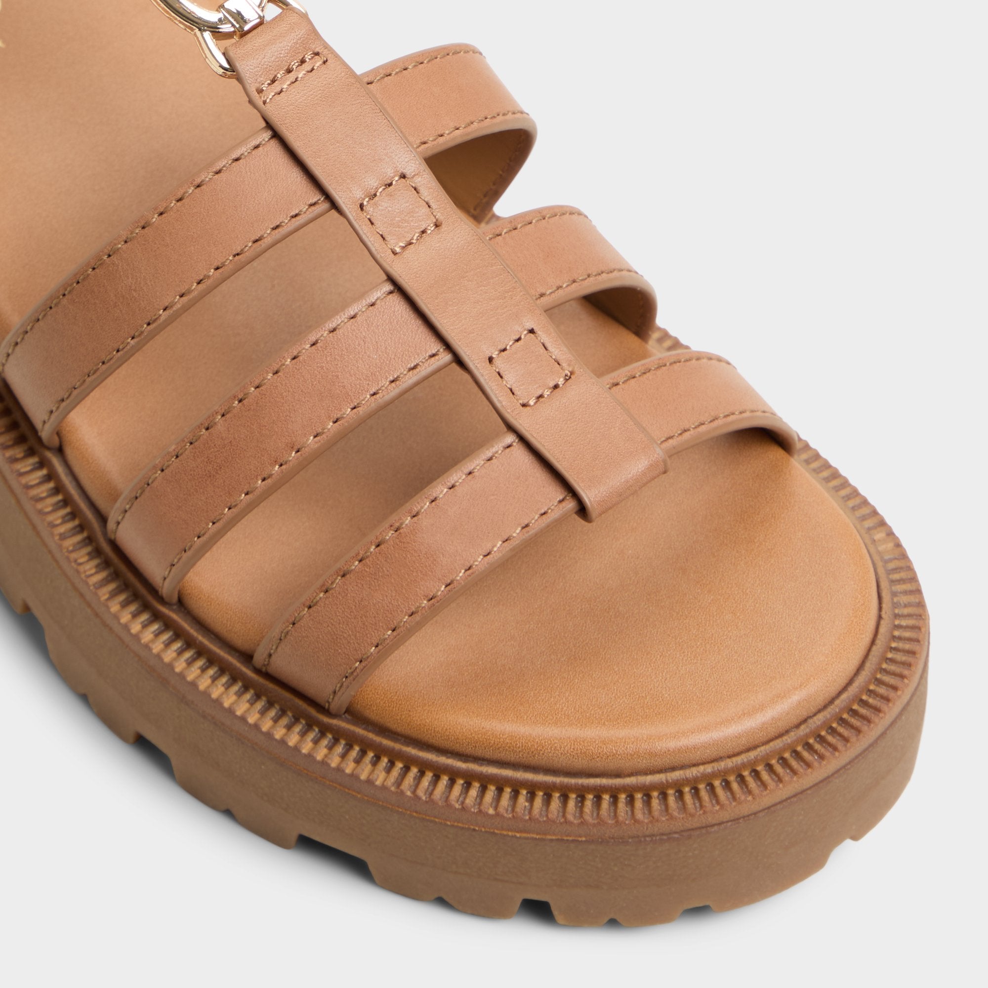 Lamington Medium Brown Women's Strappy sandals - Gladiator sandal, Lug sole | Aldo outlet