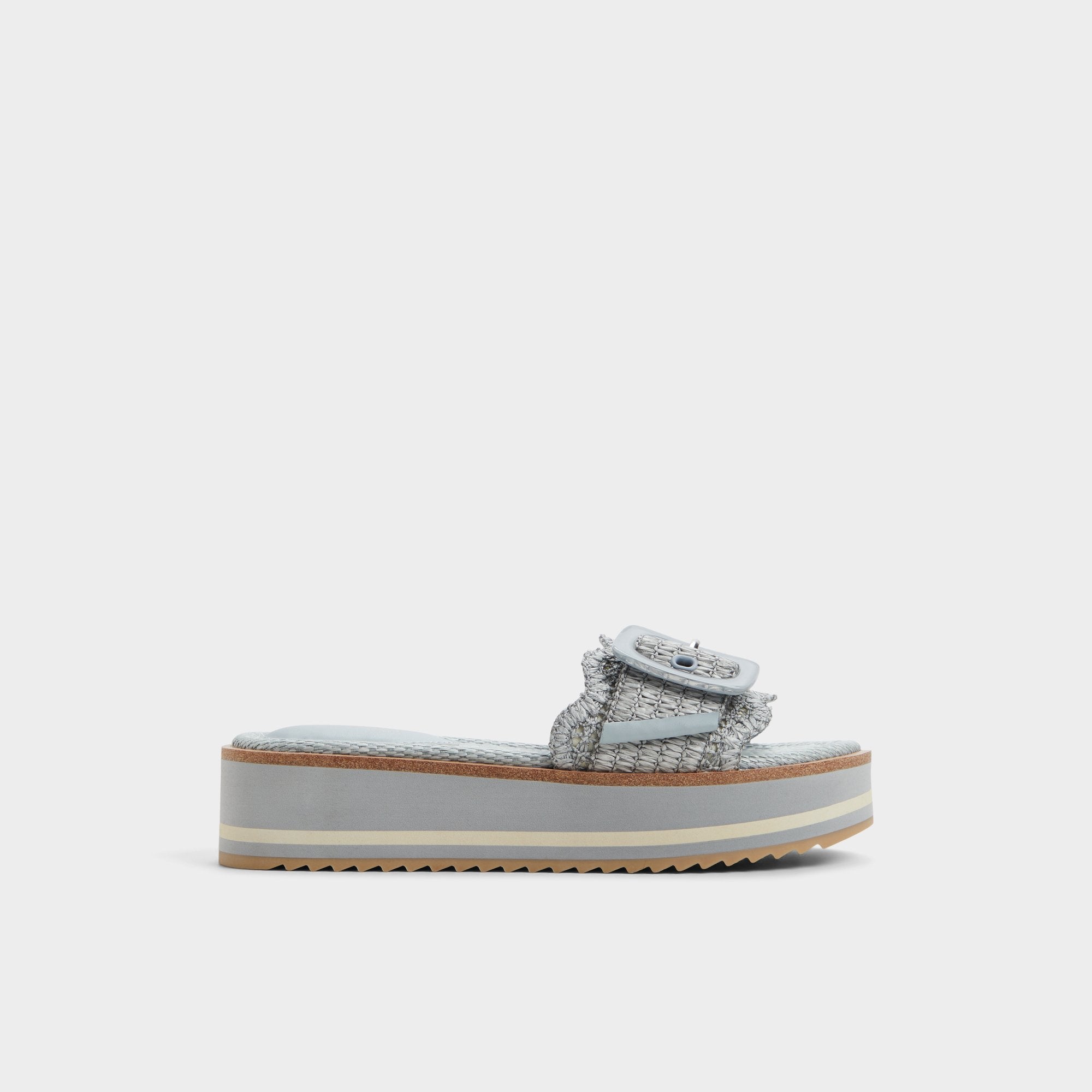 Wavynelly Other Blue Women's Flats - Slide sandal, Platform | Aldo sale