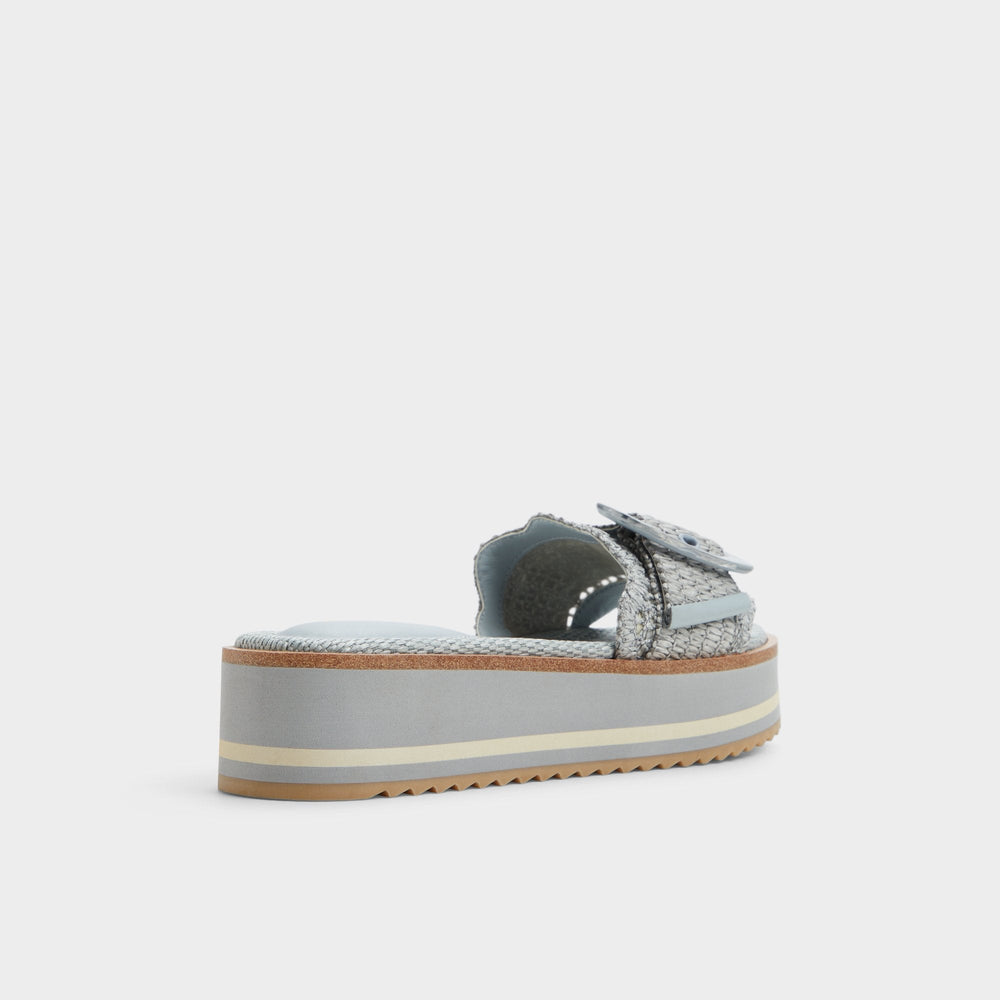 Wavynelly Other Blue Women's Flats - Slide sandal, Platform | Aldo sale