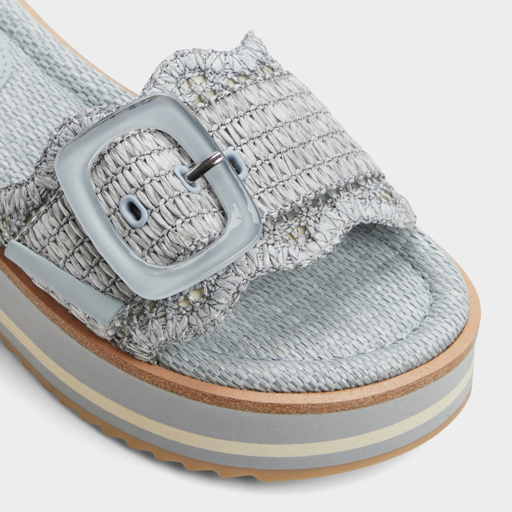 Wavynelly Other Blue Women's Flats - Slide sandal, Platform | Aldo sale
