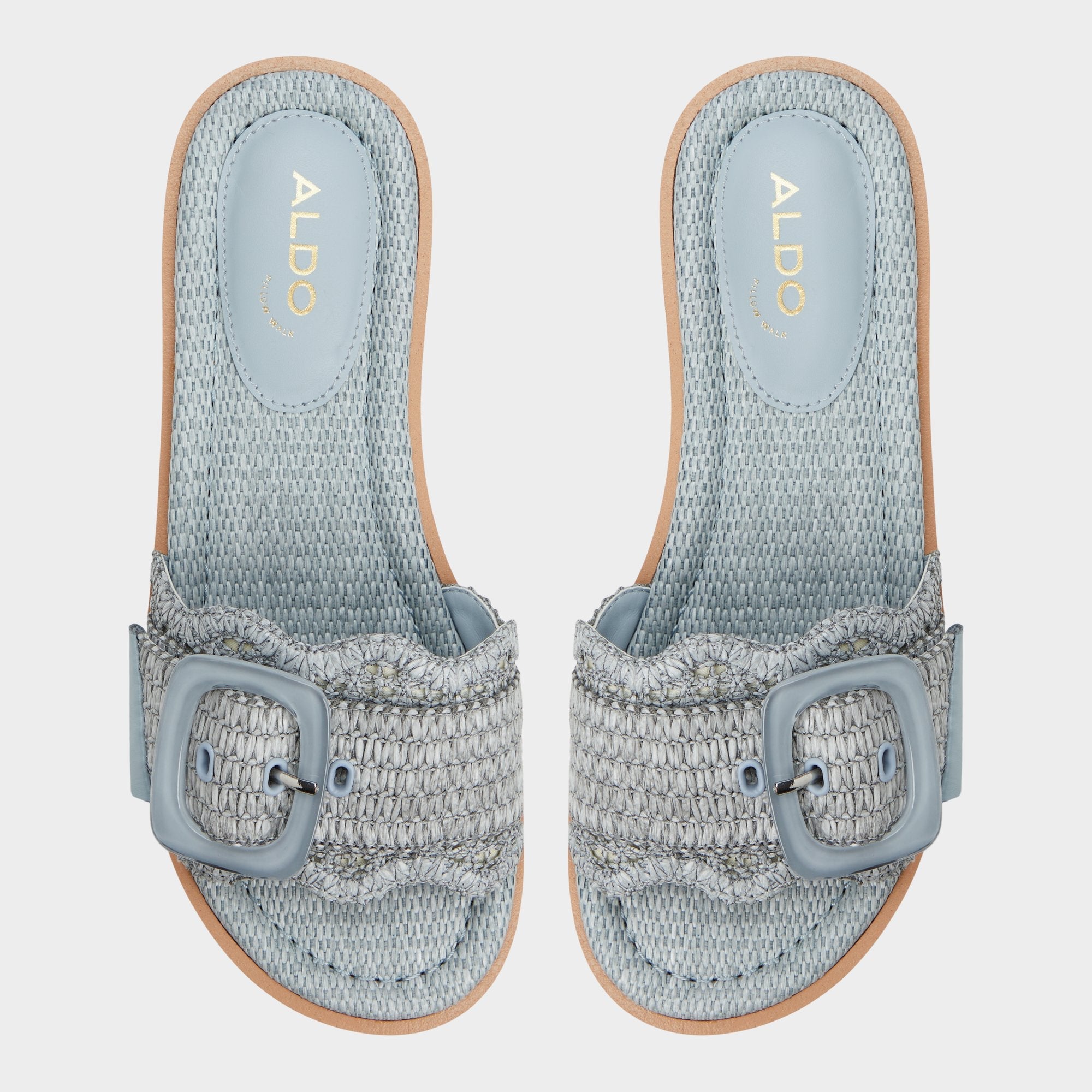 Wavynelly Other Blue Women's Flats - Slide sandal, Platform | Aldo sale