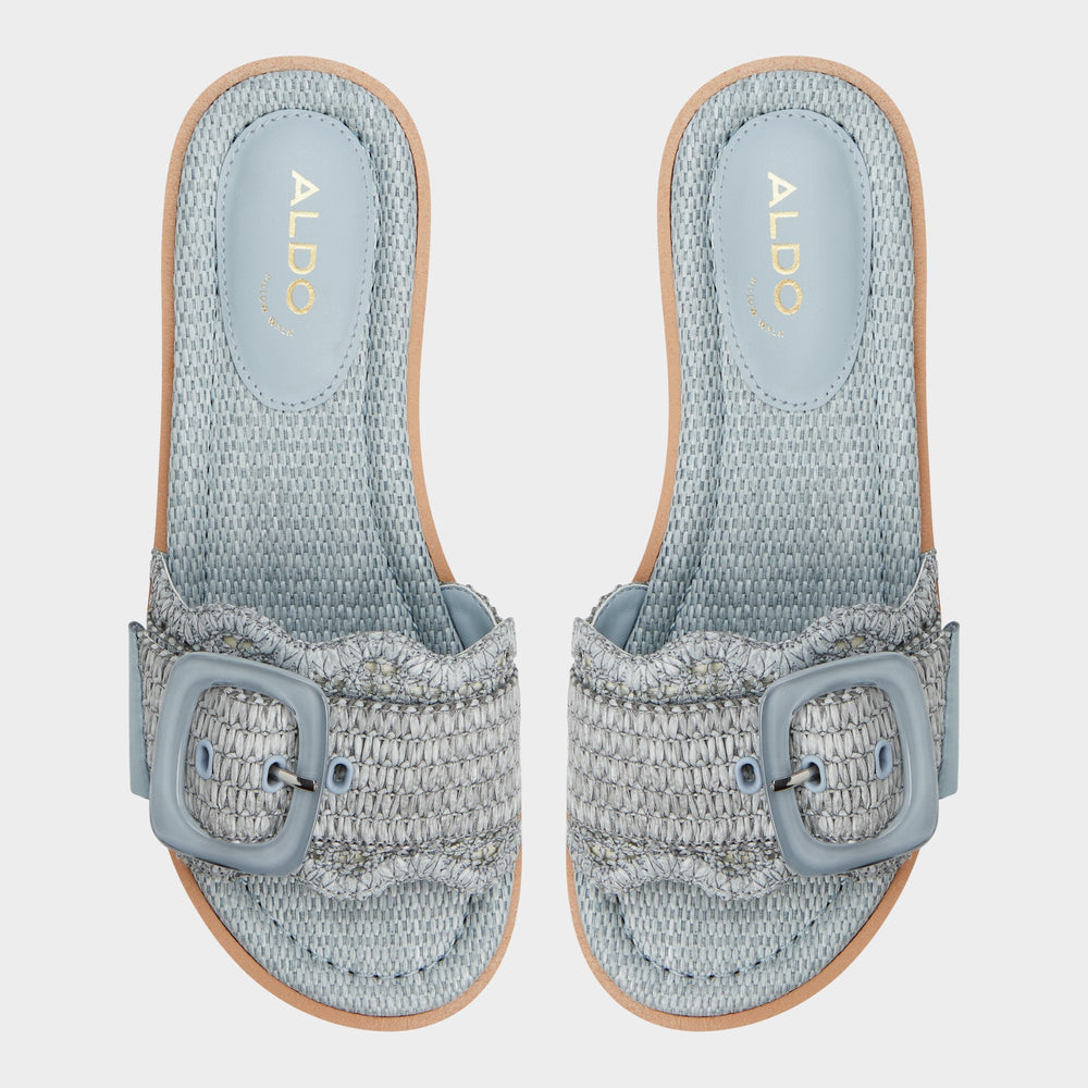 Wavynelly Other Blue Women's Flats - Slide sandal, Platform | Aldo sale