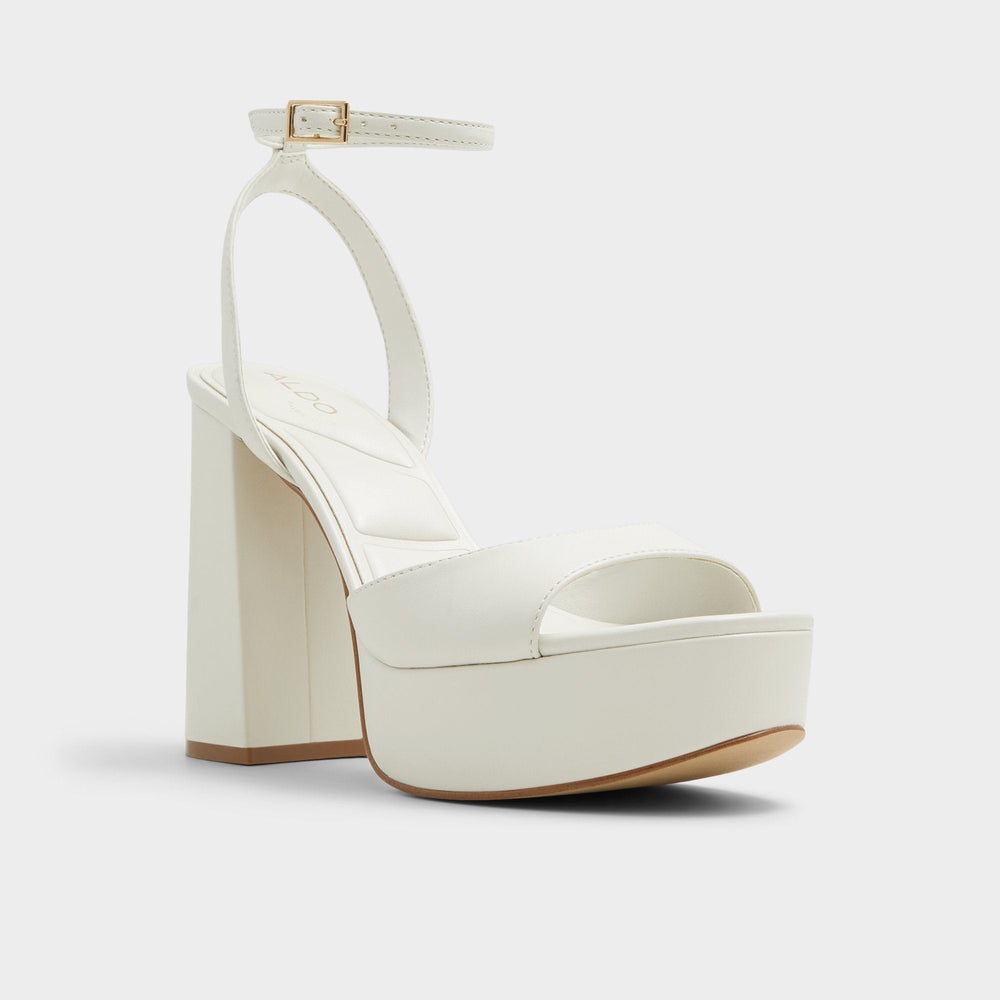 Valoria White Women's Platform sandals - Strappy heeled sandal | Aldo on sale