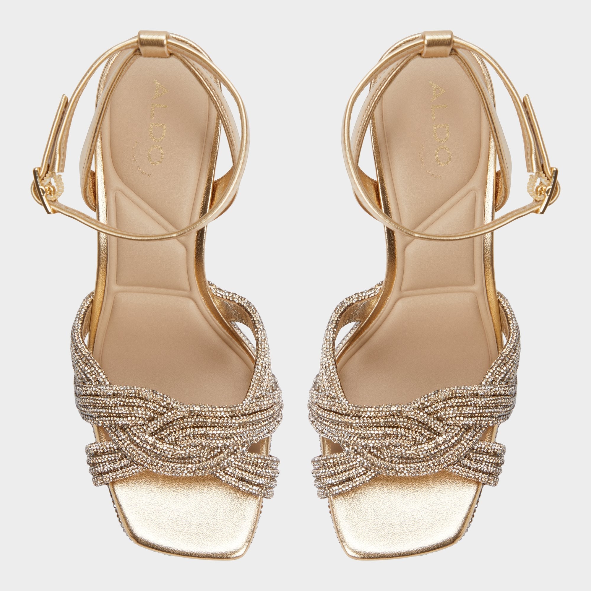 Shimma Gold Women's Iridescent metallics - Strappy heeled sandal, Platform | Aldo for sale
