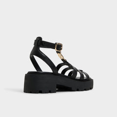 Lamington Black Women's Strappy sandals - Gladiator sandal, Lug sole | Aldo online