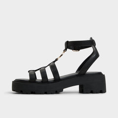 Lamington Black Women's Strappy sandals - Gladiator sandal, Lug sole | Aldo online