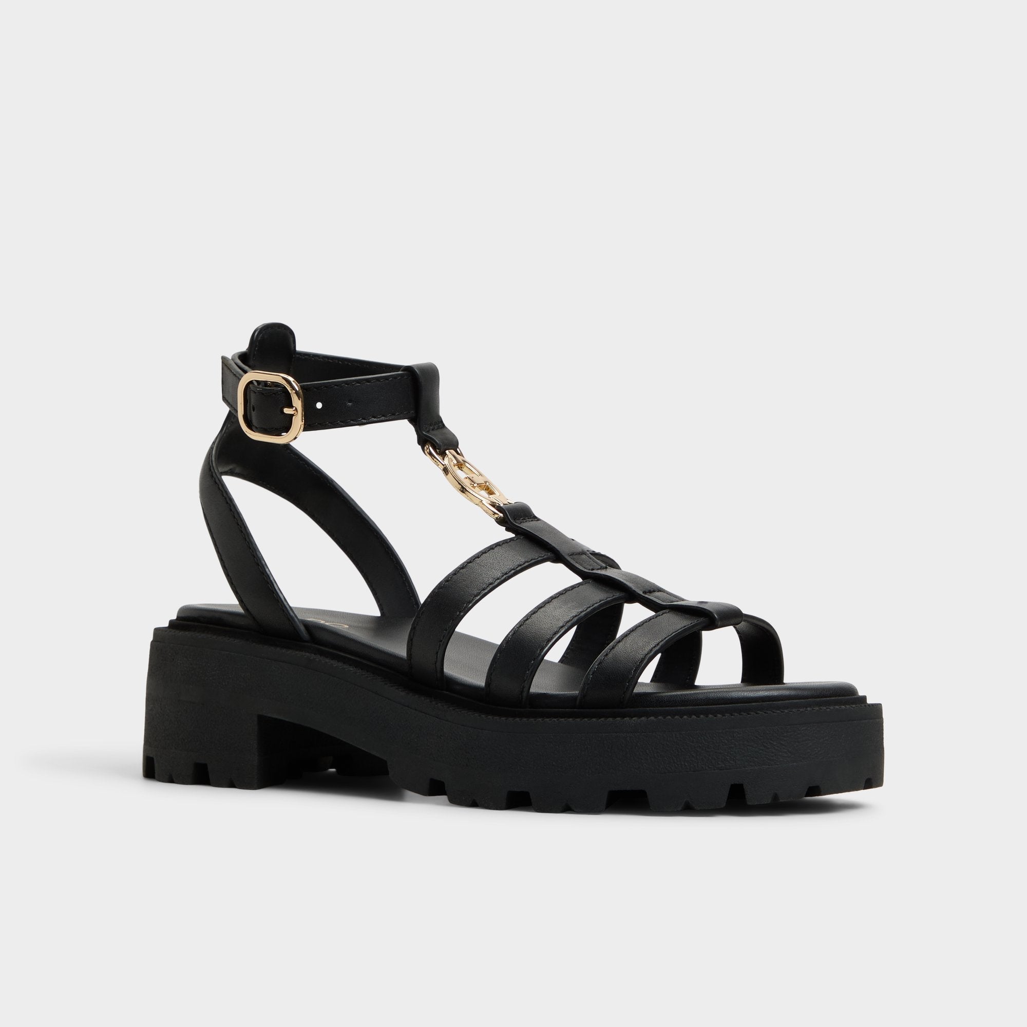 Lamington Black Women's Strappy sandals - Gladiator sandal, Lug sole | Aldo online