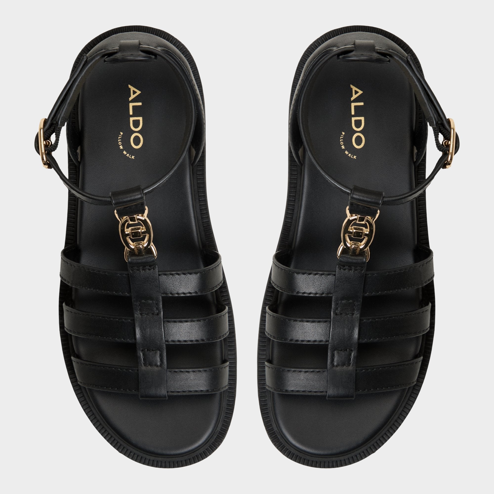Lamington Black Women's Strappy sandals - Gladiator sandal, Lug sole | Aldo online