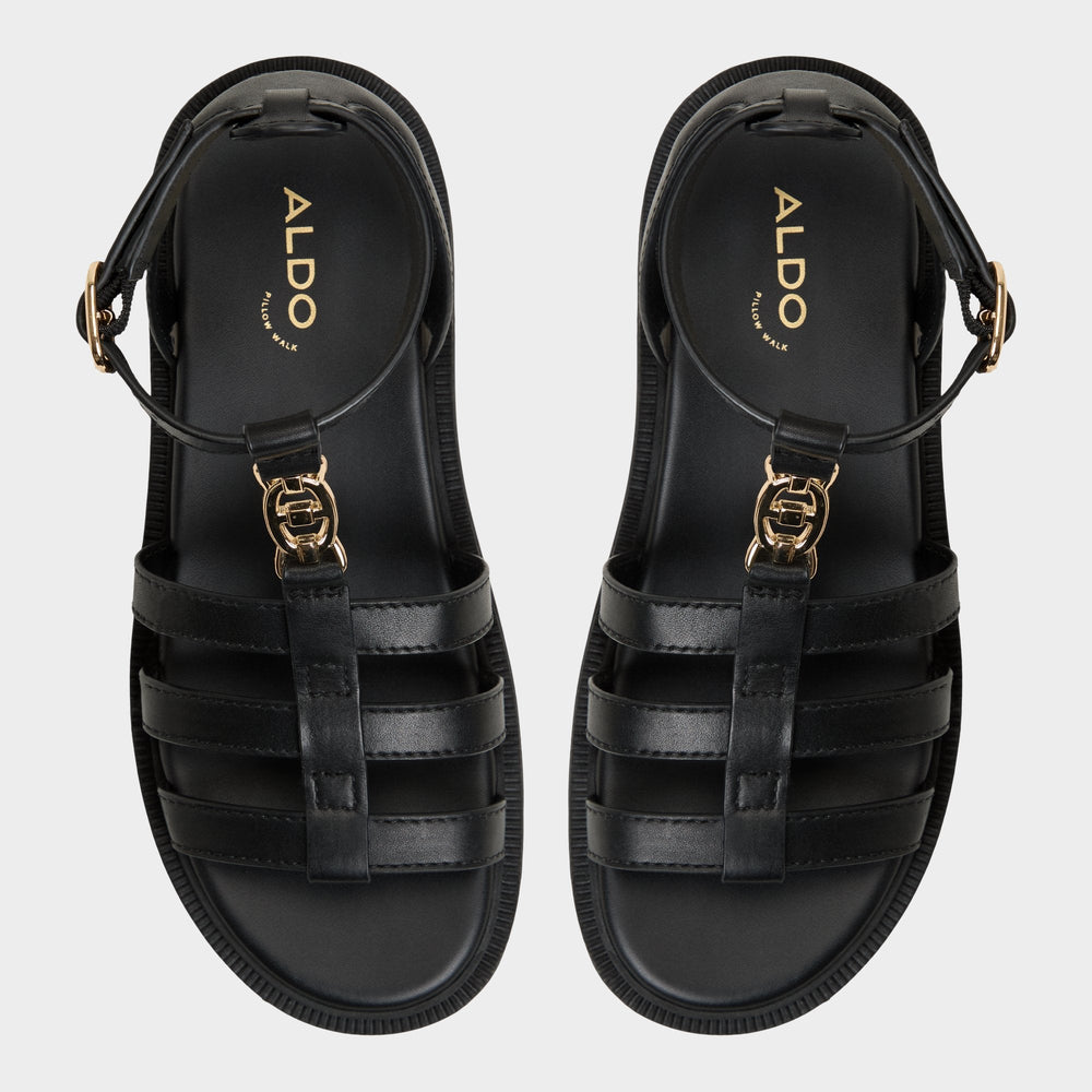Lamington Black Women's Strappy sandals - Gladiator sandal, Lug sole | Aldo online