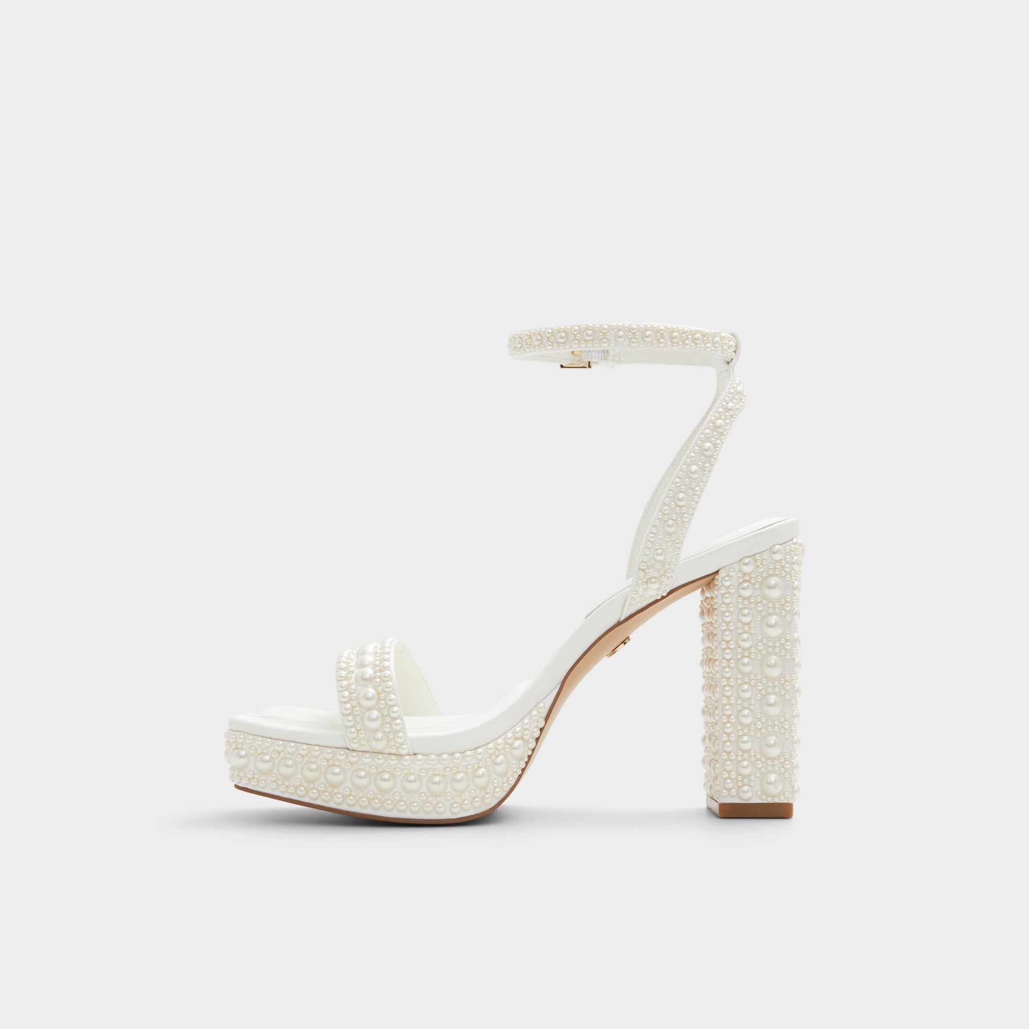 Lulu White Women's Strappy sandals - Strappy heeled sandal, Block heel | Aldo discount