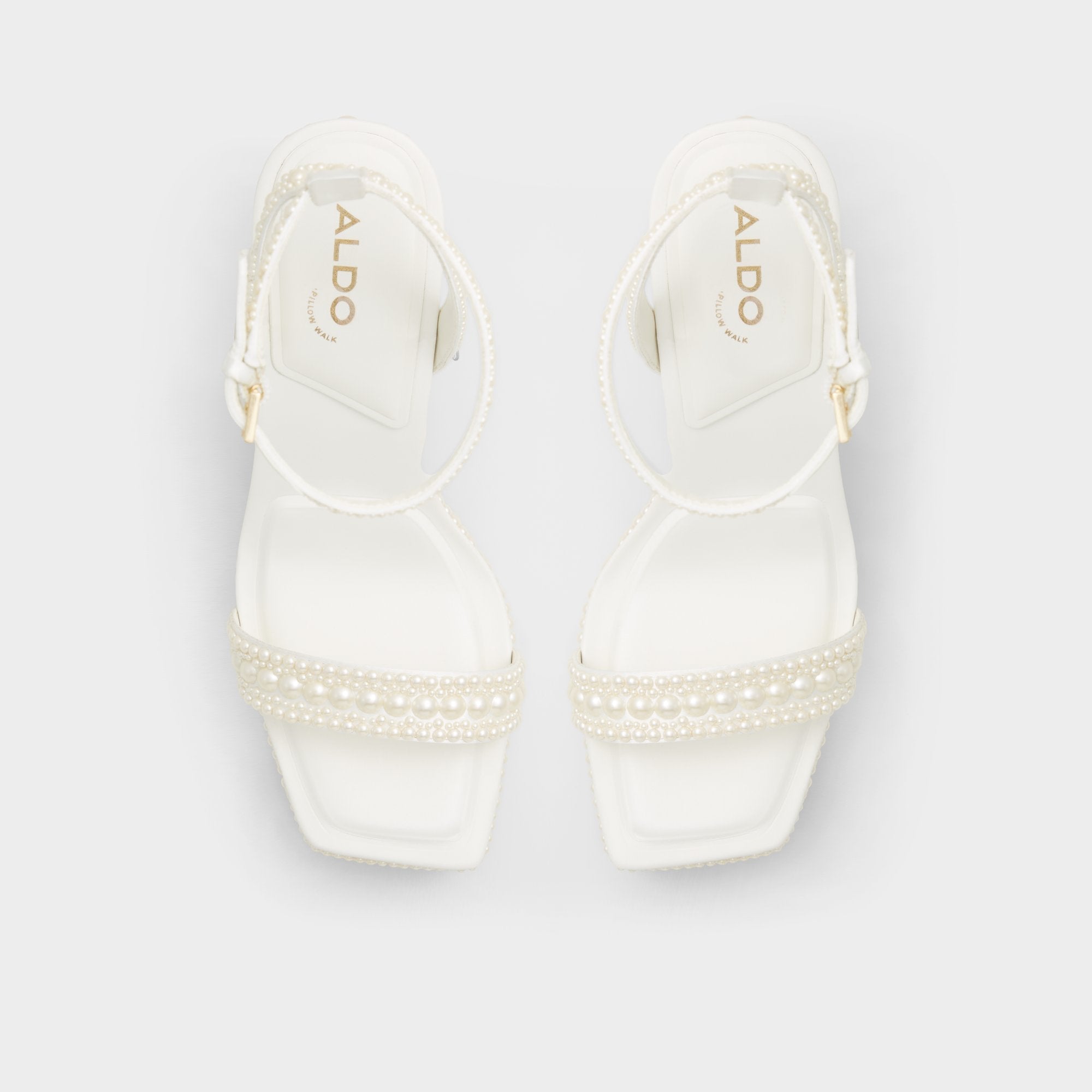 Lulu White Women's Strappy sandals - Strappy heeled sandal, Block heel | Aldo discount