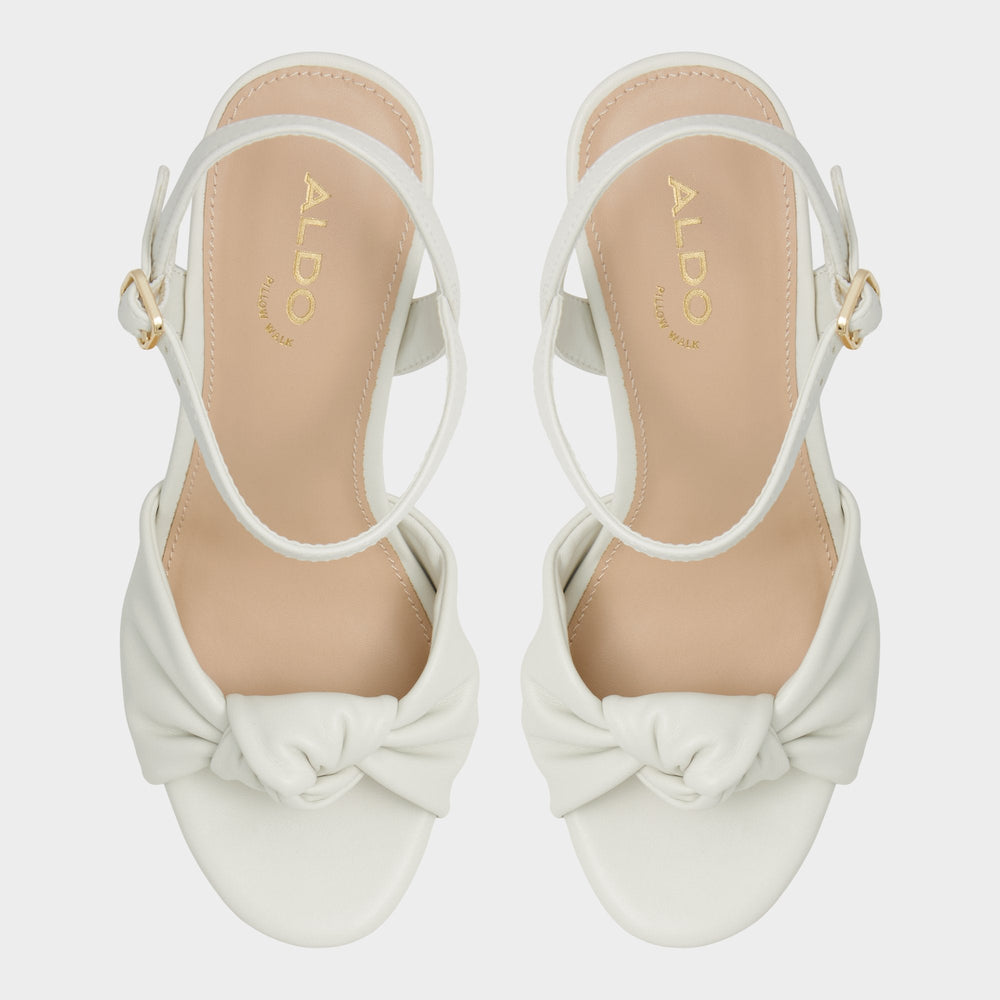 Ulialdan White/Bone Women's Platform sandals - Strappy heeled sandal, Platform | Aldo outlet