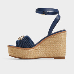 Ybylin Navy Women's Platform sandals - Wedge sandal | Aldo for sale