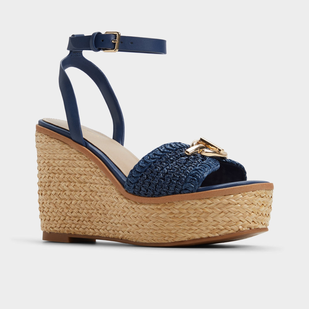 Ybylin Navy Women's Platform sandals - Wedge sandal | Aldo for sale