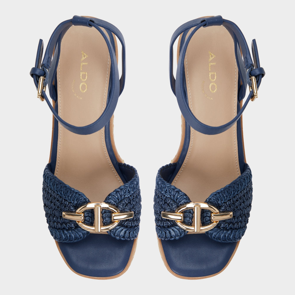 Ybylin Navy Women's Platform sandals - Wedge sandal | Aldo for sale