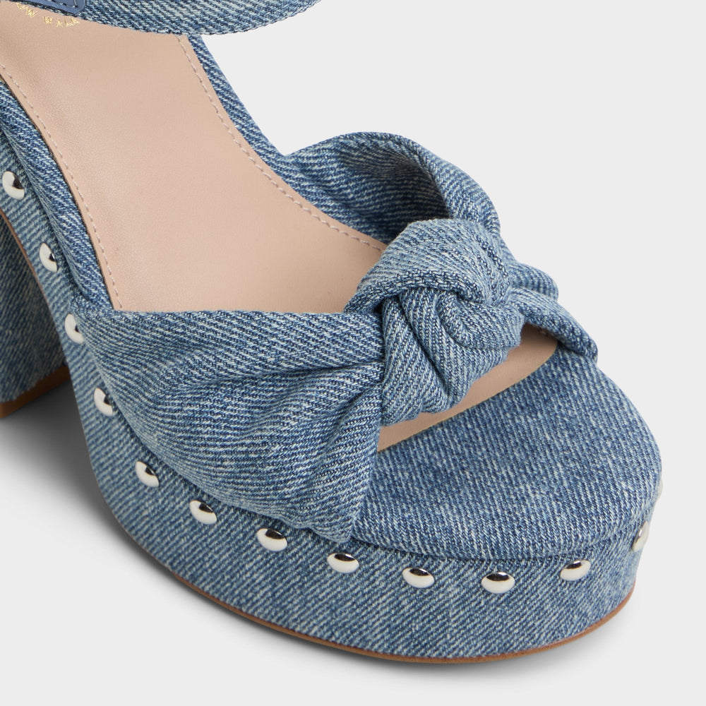 Ulialdan Blue Combo Women's Platform sandals - Strappy heeled sandal | Aldo online