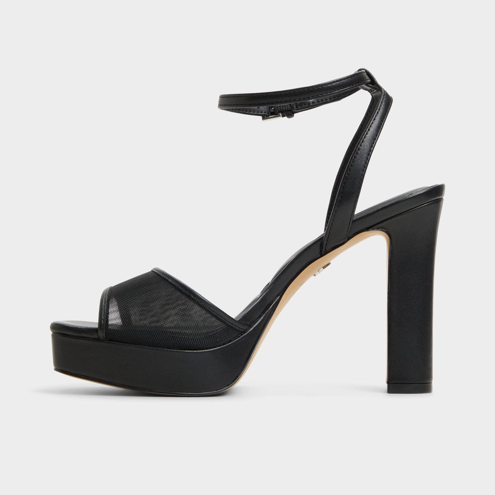 Chicglimmer Black Women's Platform sandals - Strappy heeled sandal, Block heel | Aldo sale