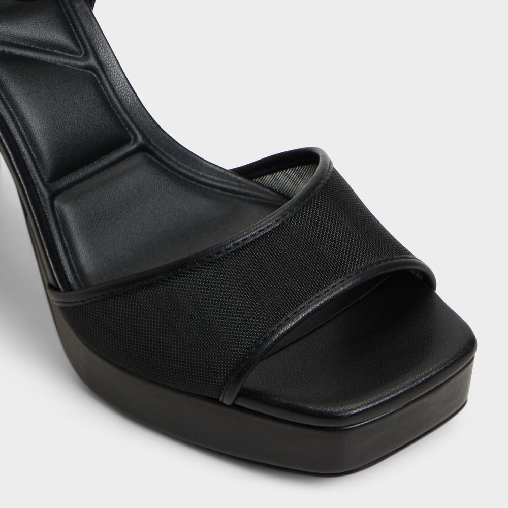 Chicglimmer Black Women's Platform sandals - Strappy heeled sandal, Block heel | Aldo sale