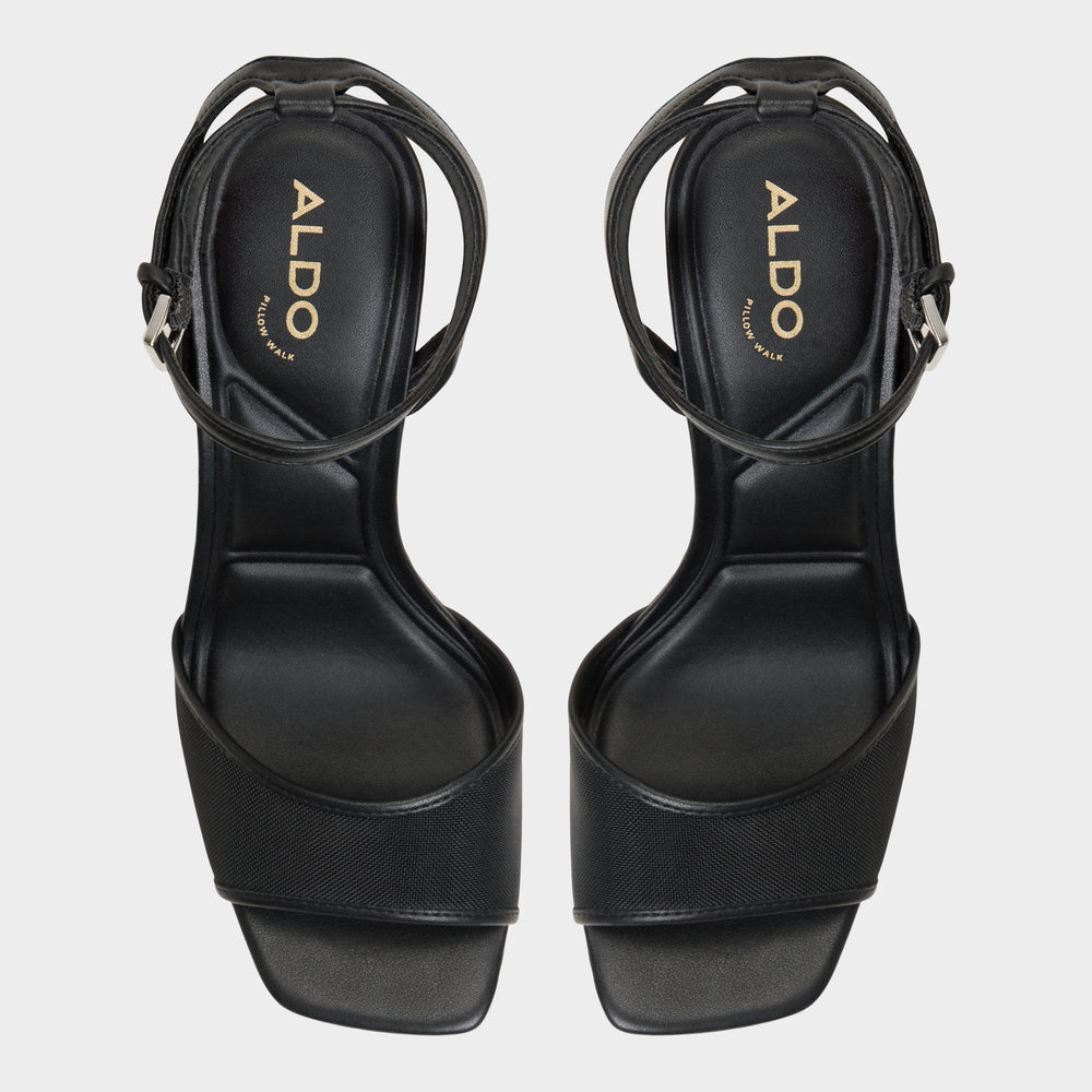Chicglimmer Black Women's Platform sandals - Strappy heeled sandal, Block heel | Aldo sale
