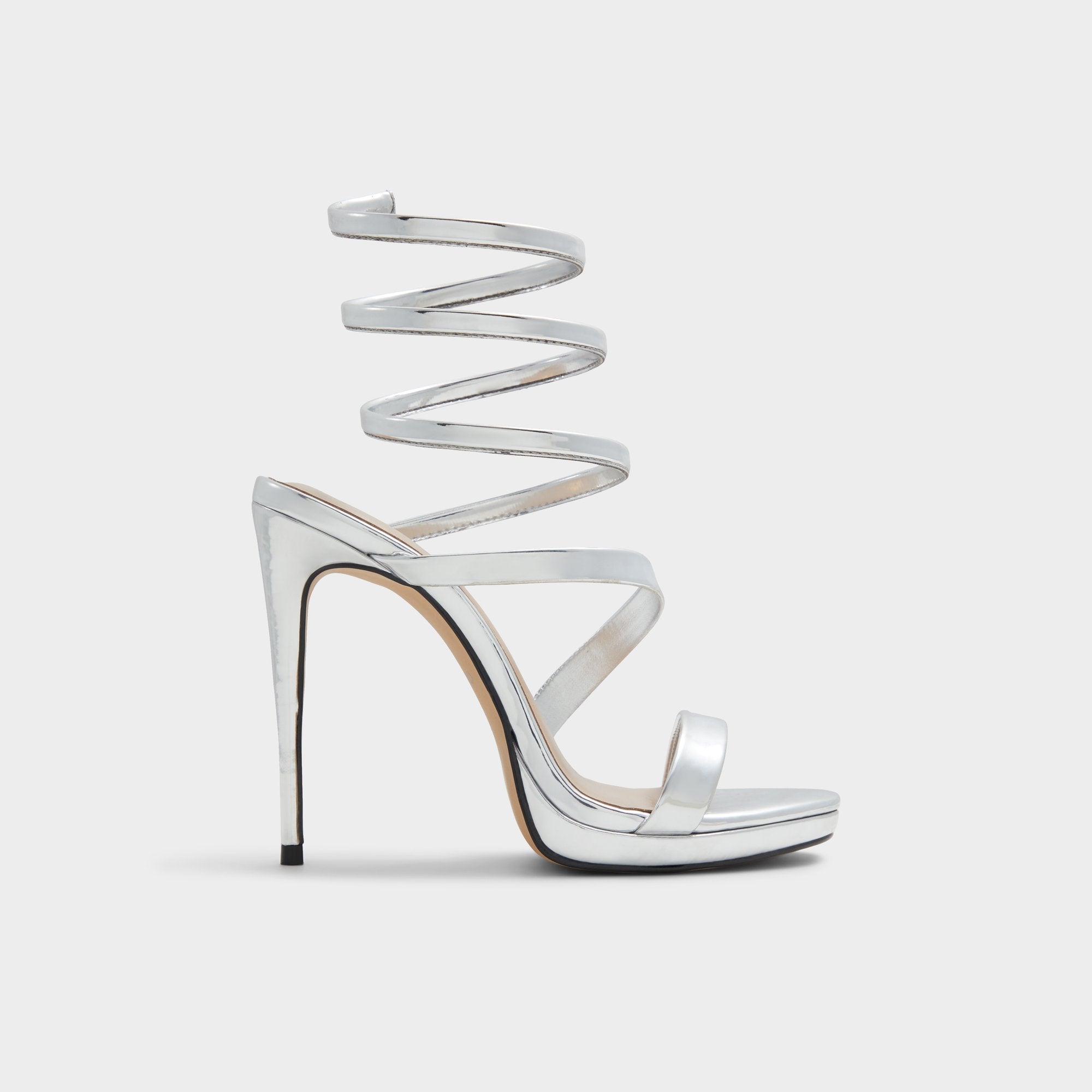 Katswirl in Silver - Strappy sandal, Stiletto platform | Aldo on sale